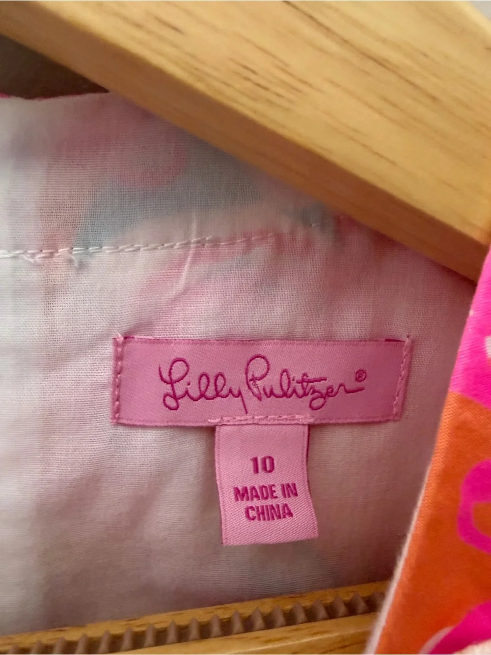 Lilly Pulitzer Girls Sleeveless Shift Dress Cotton Printed Pink Size 10